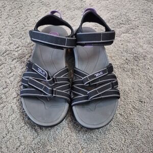 Teva Tirra Womens 7.5 Black Purple Hiking Sandals